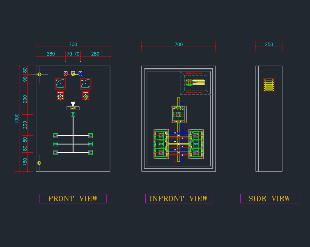 Main Distribution Board MDB Panel DWG CAD Block Download