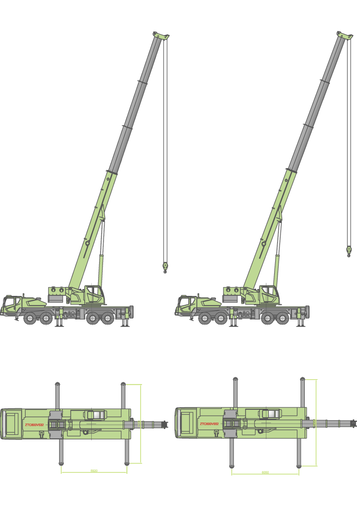 Zoomlion ZTC600V 60 Ton Mobile Crane (ZTC600V532/552)